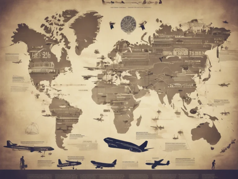 A historical timeline showcasing the evolution of airlines, from early aviation to modern-day air travel, highlighting key milestones and innovations.