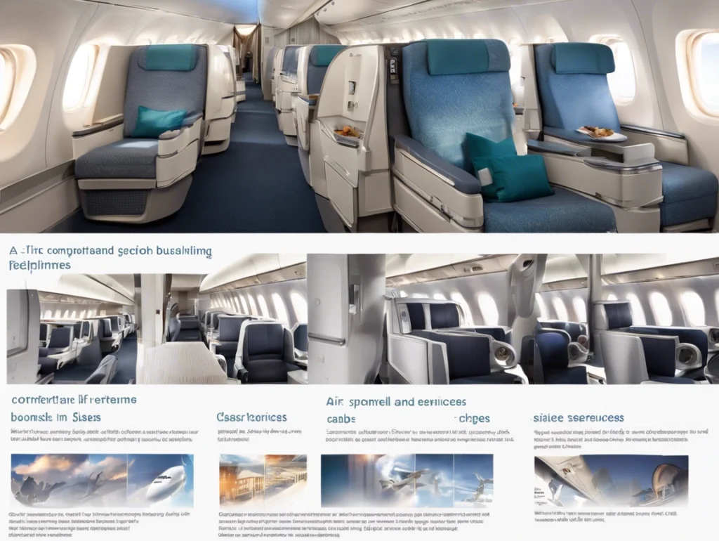 Business vs Economy class comparison highlighting key differences in comfort, services, and travel experience for passengers.